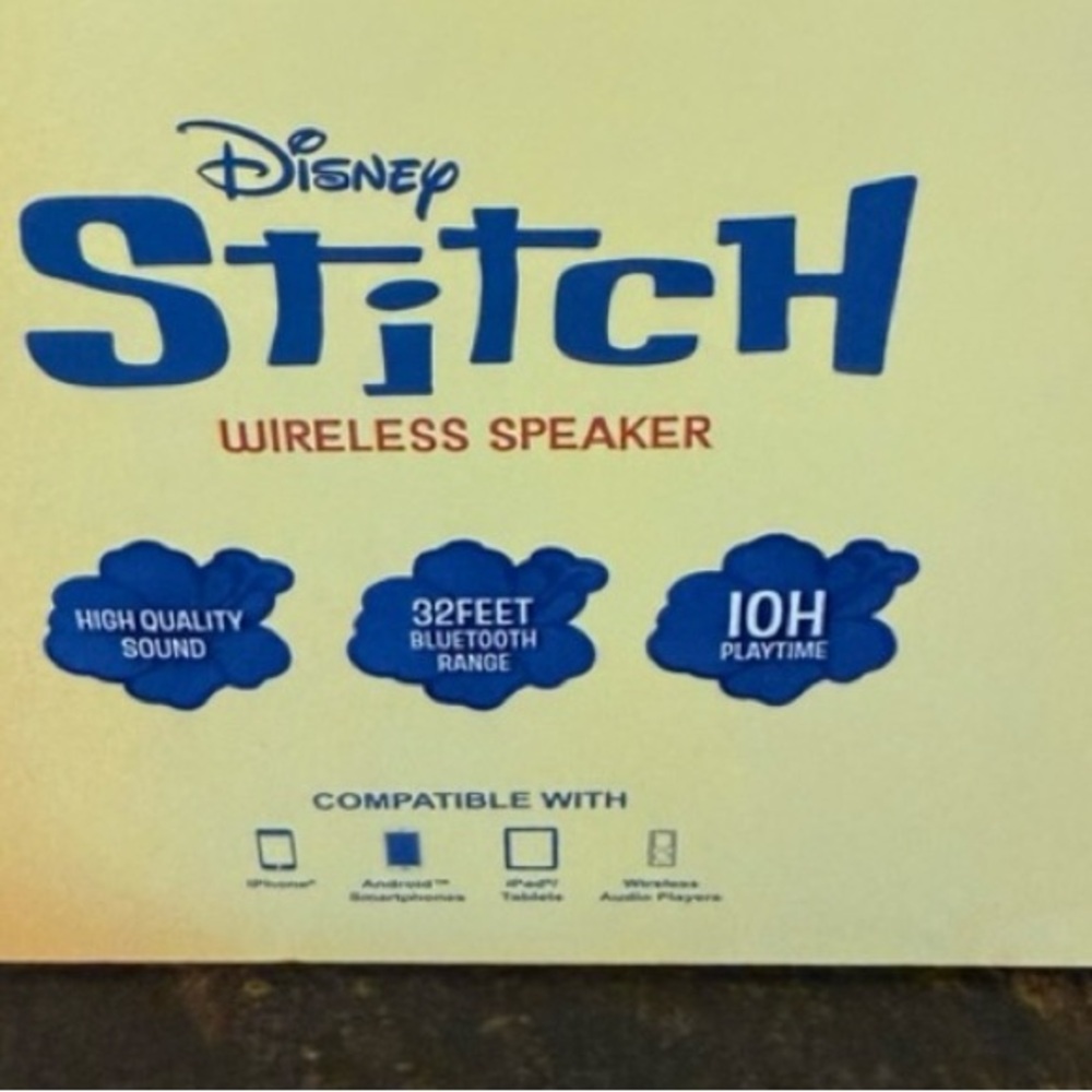 NEW IN BOX- Disney Stitch Bluetooth Wireless Speaker- blue - Picture 4 of 5